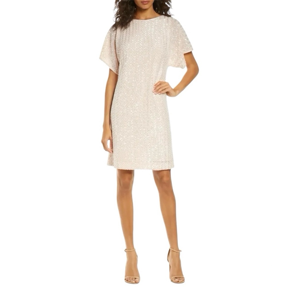 VINCE CAMUTO Sequin Short Sleeve Shift